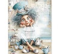Mad Hatter’s Coastal Escape: A Whimsical College-Ruled Composition Book