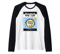 Mad Libs Best of Character Face Blue Burst Camiseta Manga Raglan