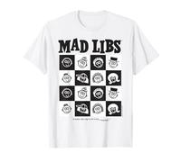 Mad Libs Black and White Character Grid Art Camiseta