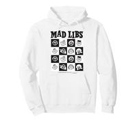 Mad Libs Black and White Character Grid Art Sudadera con Capucha