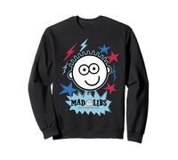 Mad Libs Face with Stars and Lightning Bolt Sudadera