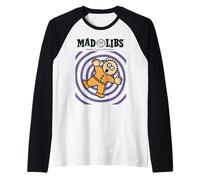 Mad Libs Falling Character with Spiral Vortex Camiseta Manga Raglan
