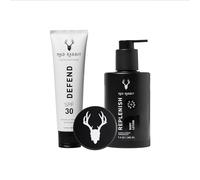 Mad Rabbit Kit Favoritos de cuidado del tatuaje (3 piezas) - Cuidado de la piel, loción corporal diaria y protector solar mineral Defend SPF 30 - All Skin Types/Full Coverage Tattoo Care Kit