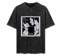 Mad Season Maglietta Nera Rock Grunge Disegno Stencil Layne Staley Vintage Men T-Shirts Washed Cotton Size S