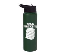 Mad Stacks Yo Funny Pila de libros Stainless Steel Insulated Water Bottle
