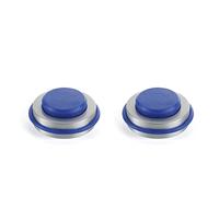 MAD Tope para puerta de suelo adhesivos, parachoques de goma de pared (Small, azul con base satinada)