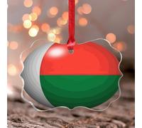 Madagascar - Adorno para colgar en la ventana, diseño de mapa del estado del mundo, redondo, recuerdo, bandera del estado, viajes, deportes, Navidad, regalos para familiares y amigos