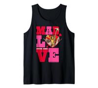 Madagascar Amor Loco Corazón Animal Diversión Camiseta sin Mangas