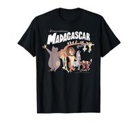 Madagascar Cartoon Group Shot Movie Logo Camiseta
