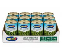 MADALO - MIMO Judías Verdes Finas Cortadas Pack 12 x 780 g - 420g P.E.