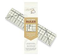 Madam Sew Regla de dobladillo caliente para acolchado y costura, regla de planchado en caliente antideslizante con líneas de rejilla transparentes para costuras de tela, dobladillos, pliegues y