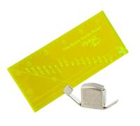 Madam Sew Regla de margen de costura y guía de costura magnética para máquina de coser, calibre de costura perforado para dobladillos rectos perfectos de 1/8 a 2 pulgadas, incluye punto de pivote de