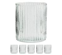 Madam Stoltz Clear Big & Groovy - Juego de 6 unidades