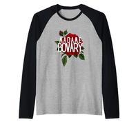 Madame Bovary Rosa roja Camiseta Manga Raglan