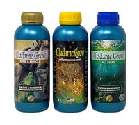 Madame Grow - Abono Crecimiento para Plantas Verdes - KIT INDICA 3 X 1 L - Fórmula Concentrada