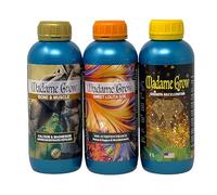 Madame Grow - Kit Bonsai - Fertilizantes Orgánicos - Estimula el Crecimiento, Fortalece las Raíces y Potencia la Floración - Growth Accelerator, Sweet Lolita Soil y Bone & Muscle - 3 x 1 L c/u