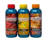 Madame Grow - Kit Lemon Haze - Fertilizantes Naturales - Promueve la Nutrición y Energía, Actúa como Defensa Natural y Protege tu Planta - Sweet Lolita, Lacalva Stress y Jabón Potásico - 3 x 1 L c/u