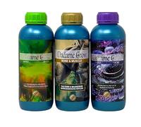 Madame Grow - Kit Palawan - Fertilizantes Naturales - Estimula la Floración, la Formación de Cogollos y Favorece el Metabolismo - Jamaican Bloom, Bazooka y Bone & Muscle - 3 x 1 L c/u