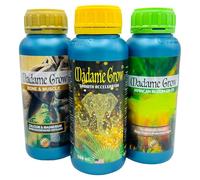 MADAME GROW Kit PK Organic 3 x 500 ml, Lacalva + Jamaican + Caribbean, Abono Plantas, Fertilizante Plantas, Fertilizante Alga, Abono Floración, Nutrición y Energía