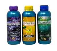 Madame Grow - Nutrición Avanzada con Abono Concentrado - Para Plantas Verdes y Floración - 3 x 1 L