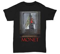 Madame Monet - The Red Cape by Claude Monet Unisex 100% Cotton Short-Sleeve T-Shirts Black XXXL