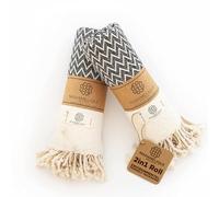 Madamelique Exclusivo Juego de 2 Toallas de Mano de 18 x 40 Pulgadas, Toalla Decorativa de baño Peshtemal para Manos, Cara, Cabello, Yoga, té, paño de Cocina, baño - 100% algodón Puro (Negro)