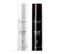 MÁDARA Age Pro Pack de Cuidado Facial Día y Noche: Crema de día suavizante y crema de noche renovadora (2 x 50 ml) - Rutina antiedad con ácido hialurónico y péptidos para pieles maduras.