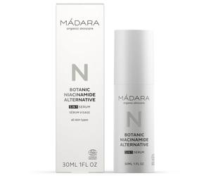 MÁDARA Organic Skincare Botanic Niacinamide Alternativa 5 en 1 Serum, 30 ml, una alternativa natural de niacinamida, tiene un efecto refinador, aclarador y equilibrante