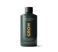MÁDARA Organic Skincare | Champú Grow Volume - 250ml, Con Cafeína y Zinc, A base de hongos, Reactiva el cuero cabelludo, Purifica y da volumen al cabello, Certificado Ecocert, Envase reciclable