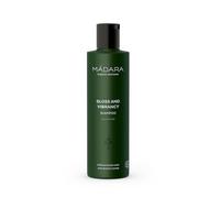 MÁDARA Organic Skincare | HAIR CARE Champú Brillo y Vibración 250 ml - Con Abedul del Norte y Arándano, Protector, realza el Brillo, aporta Volumen, Vegano, Certificado Ecocert, Envase Reciclable