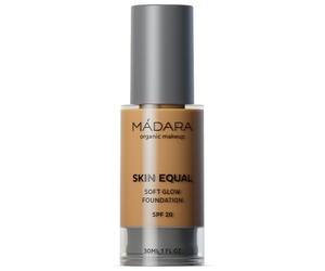 MÁDARA Organic Skincare | SKIN EQUAL Base de Maquillaje Soft Glow SPF20#60 Olive 30 ml - Base Mineral con Ácido Hialurónico, Cobertura Media, Acabado Luminoso