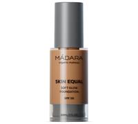 MÁDARA Organic Skincare | SKIN EQUAL Base de Maquillaje Soft Glow SPF20#70 Caramel 30 ml - Base Mineral con Ácido Hialurónico, Cobertura Media, Acabado Luminoso, Vegana, Certificación COSMOS Natural