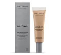 MÁDARA Organic Skincare | SKINONYM Base de Maquillaje Semimate con Péptidos #55 Clay 30 ml - Base Natural con Péptidos que favorecen la Producción de Colágeno, Acabado Semimate