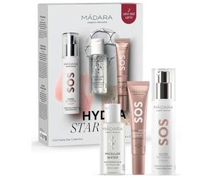 MÁDARA SOS HYDRA Star Collection Set - Set de regalo para el cuidado de la piel de 3 piezas con agua micelar 50 ml, sérum reparador Hydra 20 ml y crema Recharge 50 ml - Hidratación y cuidado