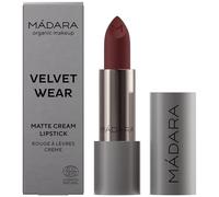 MÁDARA VELVET WEAR Barra de labios mate en crema #35 DARK NUDE 3,8 g - cosmética natural vegana con manteca de karité y aceite de semillas de arándano, nutritiva, acabado aterciopelado