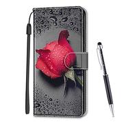 MadBee Funda Compatible con Huawei P20 Lite/Nova 3E, Cuerpo Completo Patrón Flip Caso Tapa Cartera Soporte Plegable Función Ranuras Tarjetas Caja Cubierta Carcasa (Rosa A)