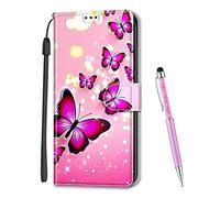 MadBee Funda Compatible con iPhone 11 Pro MAX 6,5 Pulgadas, Cuerpo Completo Patrón Flip Caso Tapa Cartera Soporte Plegable Función Ranuras Tarjetas Caja Cubierta Carcasa (Mariposa A)