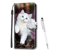 MadBee Funda Compatible con iPhone 14 Pro MAX (6,7 Pulgadas), Cuerpo Completo Patrón Flip Caso Tapa Cartera Soporte Plegable Función Ranuras Tarjetas Caja Cubierta Carcasa (Gato B)