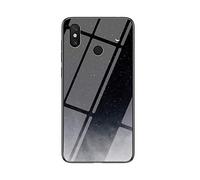 MadBee Funda para Xiaomi Mi MAX 3 [con Protector de Pantalla],9H Cristal Templado [Cielo Estrellado] + Borde de TPU Silicona Suave Fundas Case Cover (Cielo Estrellado Negro)