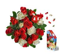 Madd Capp: I Am Rose - Jigsaw Puzzle de 350 piezas - 8003 - Edades 10+ Border en forma de floral Floral Desafiante un corte aleatorio incluye Dat