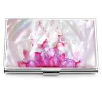 MADDesign Mother of Pearl Funda para tarjetas de visita, Rosa (Flower Pink), S, Moderno