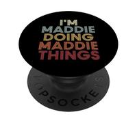 Maddie Name Maddie Personalized Name First Given PopSockets PopGrip Adhesivo