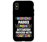 Maddie Personalized Name Funny Cute Custom Maddie Name Carcasa para iPhone X/XS