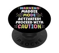 Maddie Personalized Name Funny Cute Custom Maddie Name PopSockets PopGrip Adhesivo