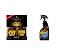 Maddox Detail 30401 Leather Care Klimpiador Y Acondicionador De Cuero Y Piel Incluye Microfigratis, Multicolor, Única + 10101 Wheel Brightener- Limpiador De Llantas (500 Ml)