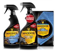 Maddox Detail -Kit Detailing Coche Profesional | Limpieza de Interiores, Salpicaderos Plásticos Interiores, Cuidado De Llantas | Premium Detail, Finish Microfiber e Iron Descontaminant.