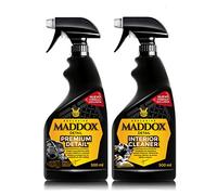 Maddox Detail - Kit Limpieza Interior Coche Interior Care Kit 2x500ml | Incluye Limpiador textil y Abrillantador para salpicaderos, plásticos y vinilos. Limpia, protege, cuida y reduce el polvo.