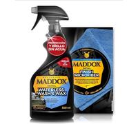 MADDOX DETAIL - Kit Limpieza Sin Agua Rápida, Eficaz | Abrillantador De Carrocería De Coche | Repelente De Agua Para Coche | Alta Eficiencia Fácil Aplicación | Waterless Wash & Wax y Finish Microfiber