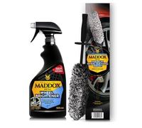 Maddox Detail - Kit Limpieza de Llantas con descontaminante férrico y Cepillo ergonómico | Iron Decontaminant + Premium Wheel Cleaning Brush (Wheel Brightener + Premium Wheel Cleaning Brush)