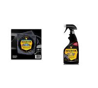 Maddox Detail Premium Microfiber Paño De Microfibra 40 X 40 Cm, Súper Suave De Alta Absorción De Agua + Premium Detail Limpiador Premium De Salpicaderos con Abrillantador (500Ml)